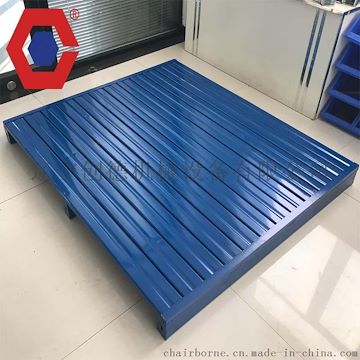 仓储防锈金属货架钢制托盘拆装轻量型叉车专用大米面粉厂金属托盘防滑防腐防静电铁卡板环保材料不生锈叉车专用卡板